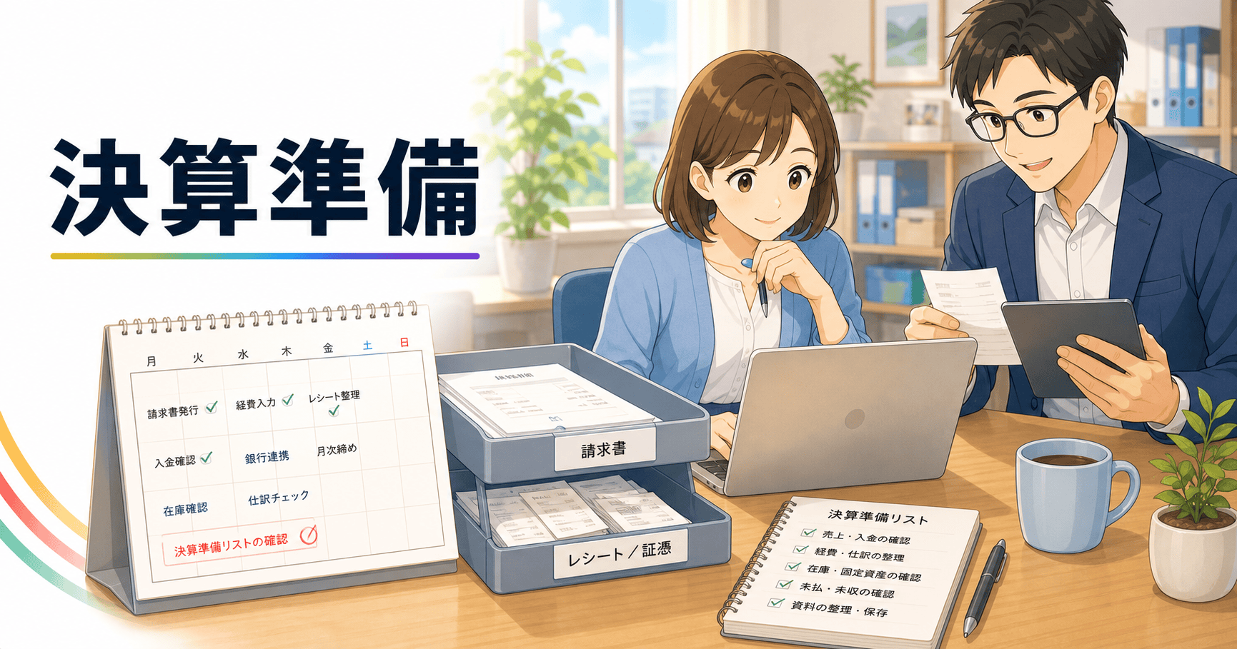 決算前に慌てないための日々の会計準備のアイキャッチ