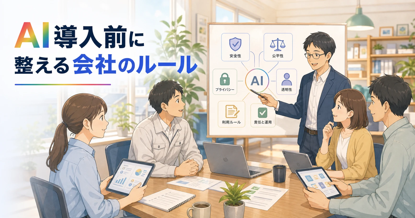 AI導入前に整えるべきAIガバナンスのアイキャッチ